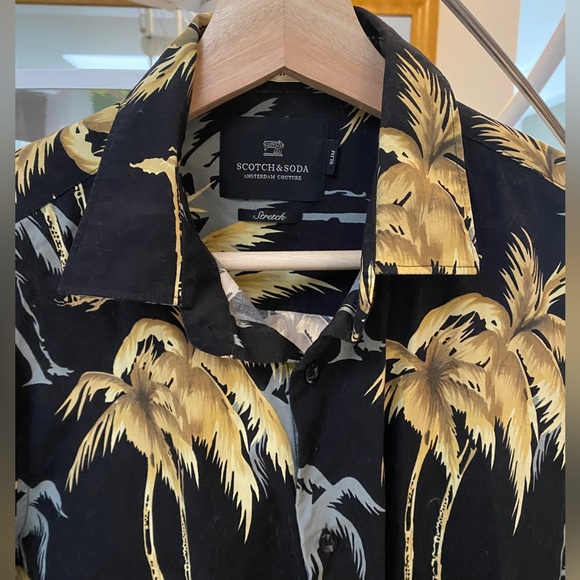 Scotch & Soda Flashy Palm Tree Print Shirt - Picture 1 of 4